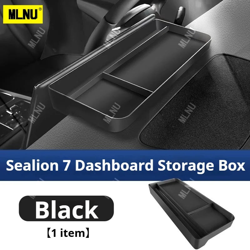 Center Console Precise Fit Divided Compartments ABS+Leather Pad Storage Box For BYD Sealion 7 - NeoBYD