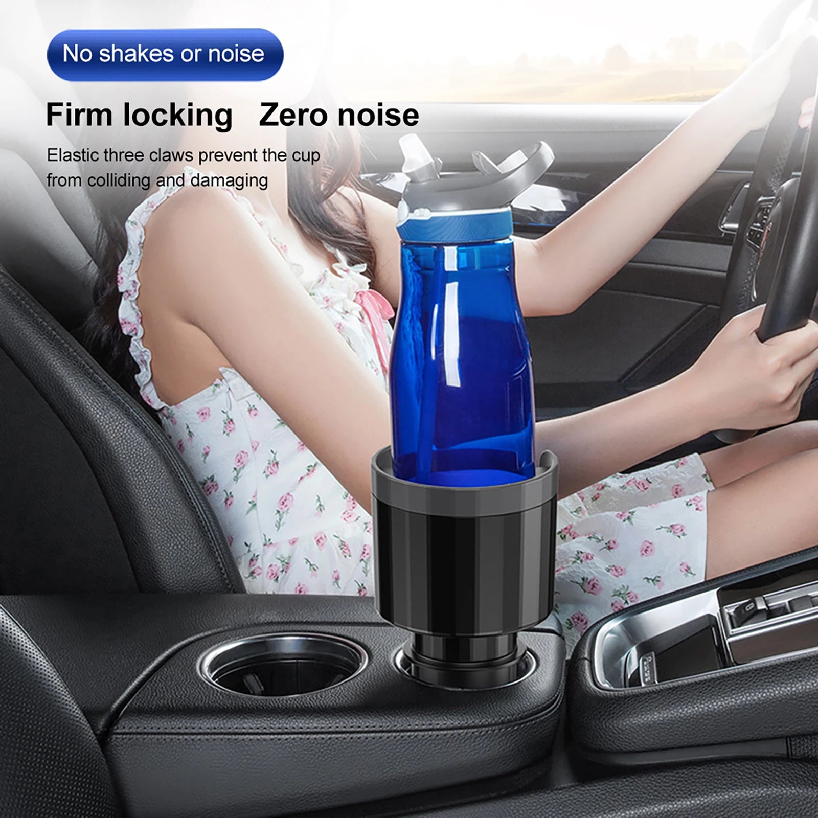 Large Car Cup Holder Expander With Adjustable Base Cup Holder Adapter Multipurpose Car Bottle Cups Organizer Storage Accessories - NeoBYD