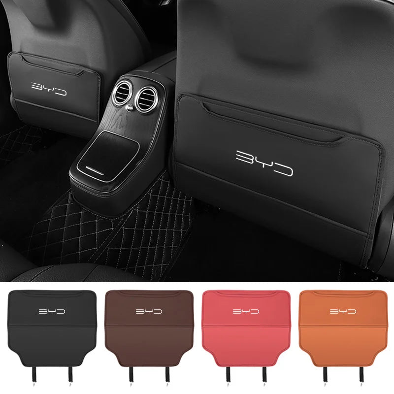 Car Seat Back Anti-Kick Leather Protective Pad For BYD - NeoBYD