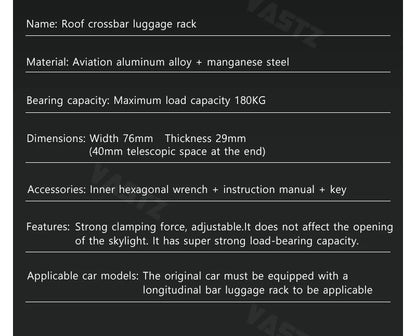 Roof Crossbar Luggage Rack for BYD - NeoBYD