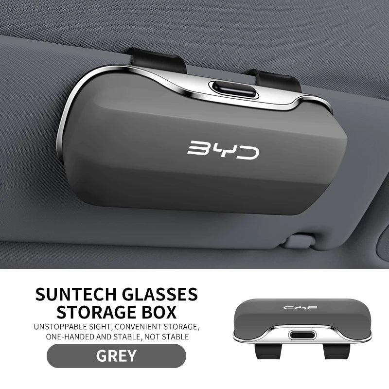 Car Glasses Box Sunglasses Holder For BYD ATTO 3 Tang Song Plus Han Qin Dolphin S6 SEAL SHARK 2025 Auto Sun Visor Eyeglass Case