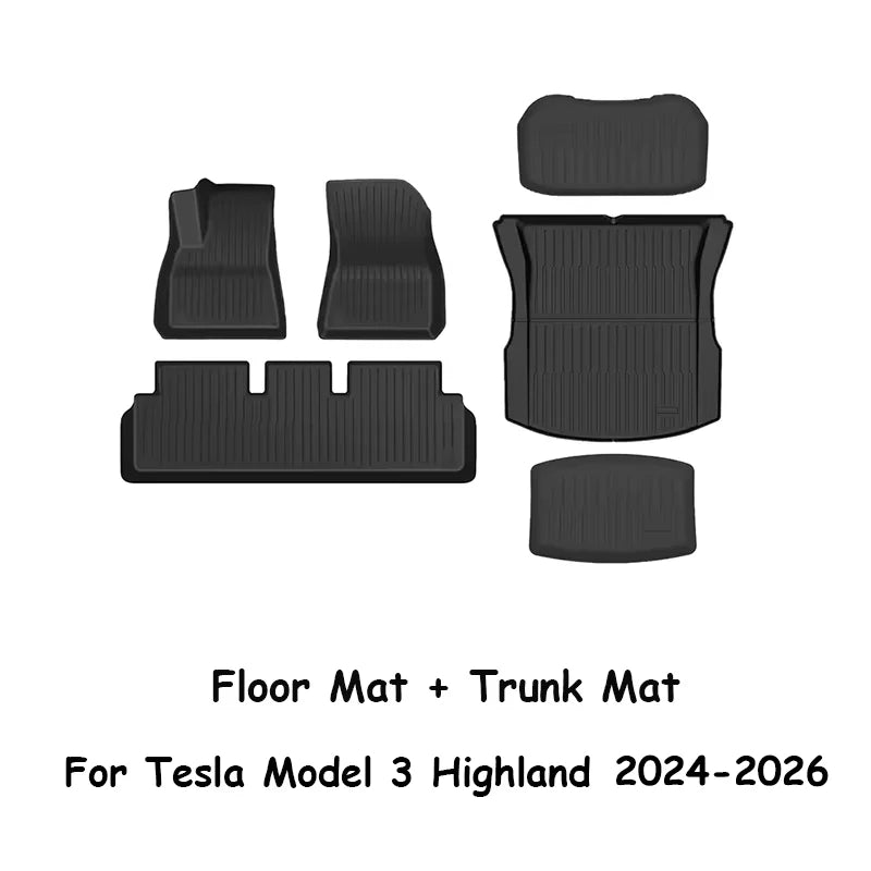 Premium Custom Fit Tesla Floor and Luggage Mats