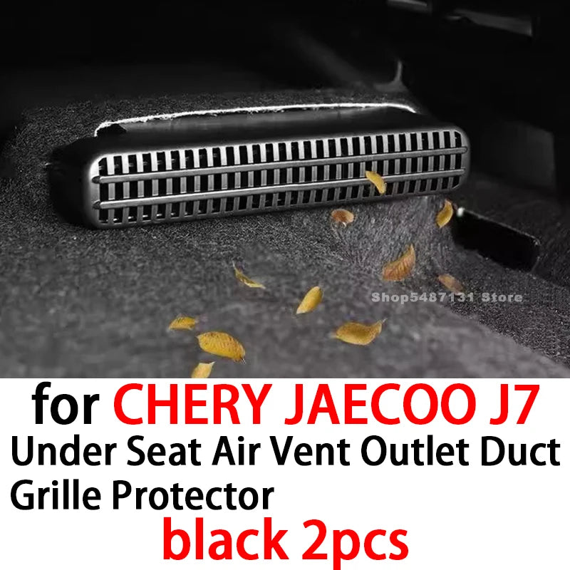 Car Under Seat Air Vent Outlet Duct Grille Protector Cover for CHERY JAECOO J7 Accessories 2025