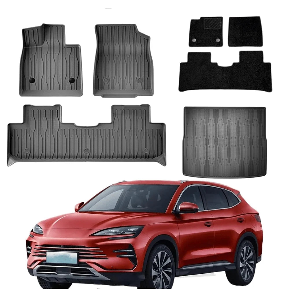 TPE Floor Mats and Cargo Liner, All Weather Floor Liners Trunk Mat for BYD Seal U DMI / Sealion - LHD & RHD