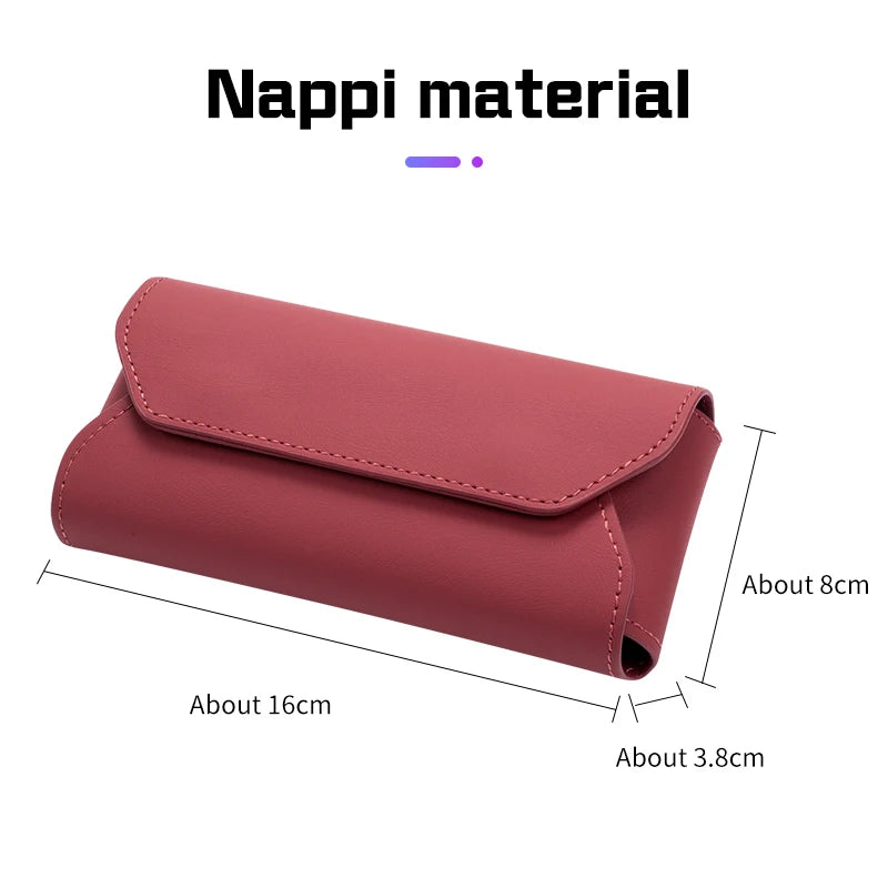 Leather Glasses Sunglasses Case Clip on Sun Visor Storage for BYD