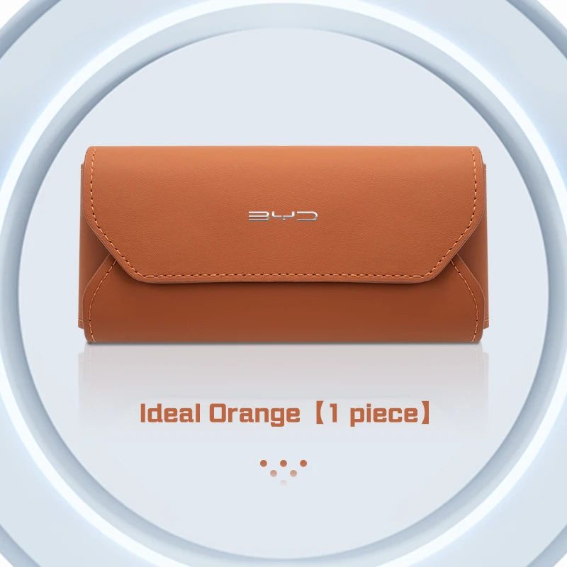 Leather Glasses Sunglasses Case Clip on Sun Visor Storage for BYD