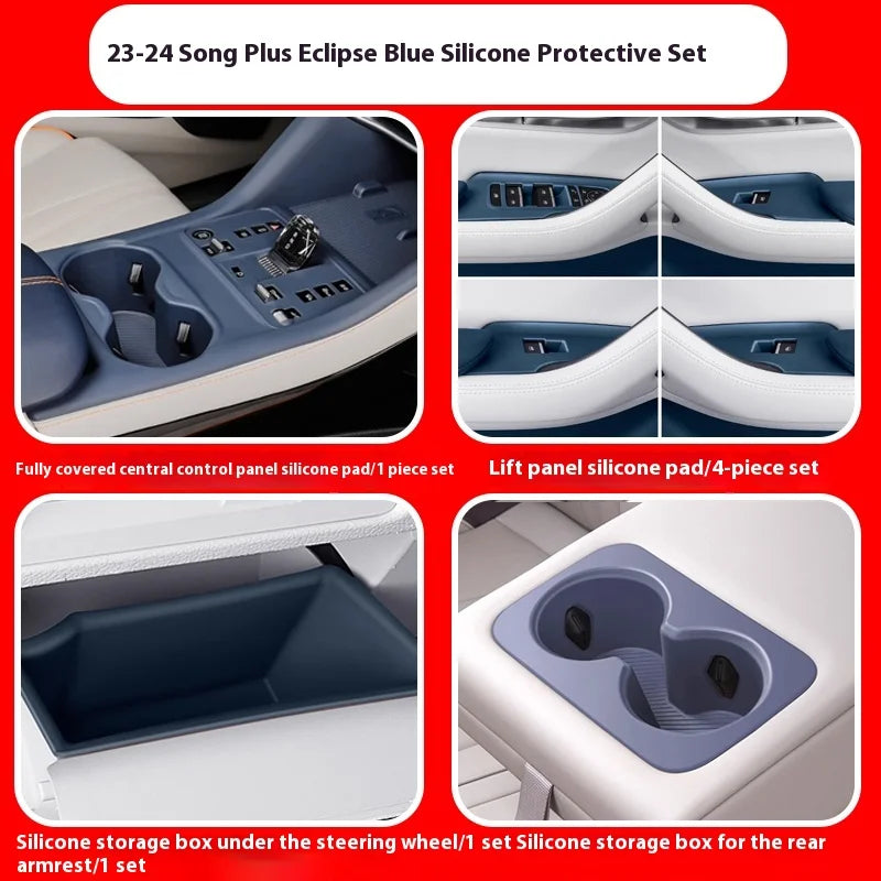 Central Control Panel + Cup Holder + Wireless Charging Silicone Protective Pad For BYD Seal U / Sealion 6 - NeoBYD