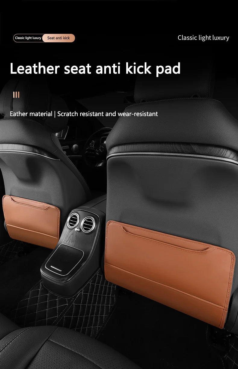 Car Seat Back Anti Kick Pad Leather Protective For BYD Seal U / Atto 3 / Seal / Dolphin