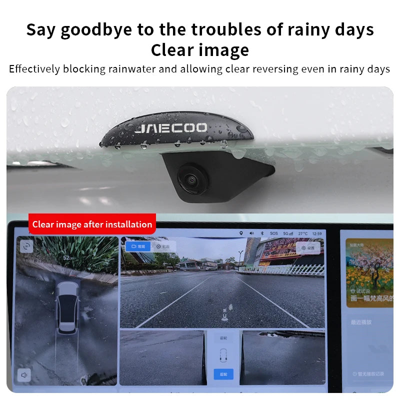 Car Reversing Rear Camera Rain Cover ABS Rain-Proof Car Reverse Camera For Chery Jaecoo J6 J7 J8 Phev J7 Phev 5EV J6 7 J5