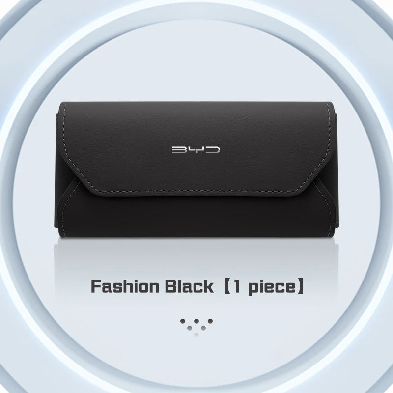 Leather Glasses Sunglasses Case Clip on Sun Visor Storage for BYD