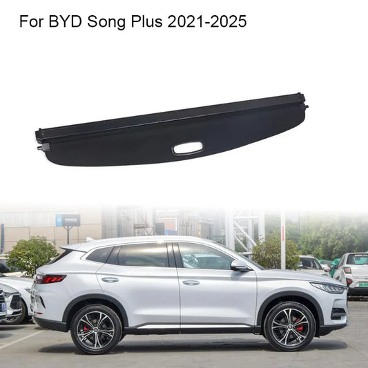 Trunk Curtain Cover Organizer For BYD Song Plus EV DM-i 2021-2025 Rear Rack Partition Shelter Shield Shade Luggage Cargo Storage