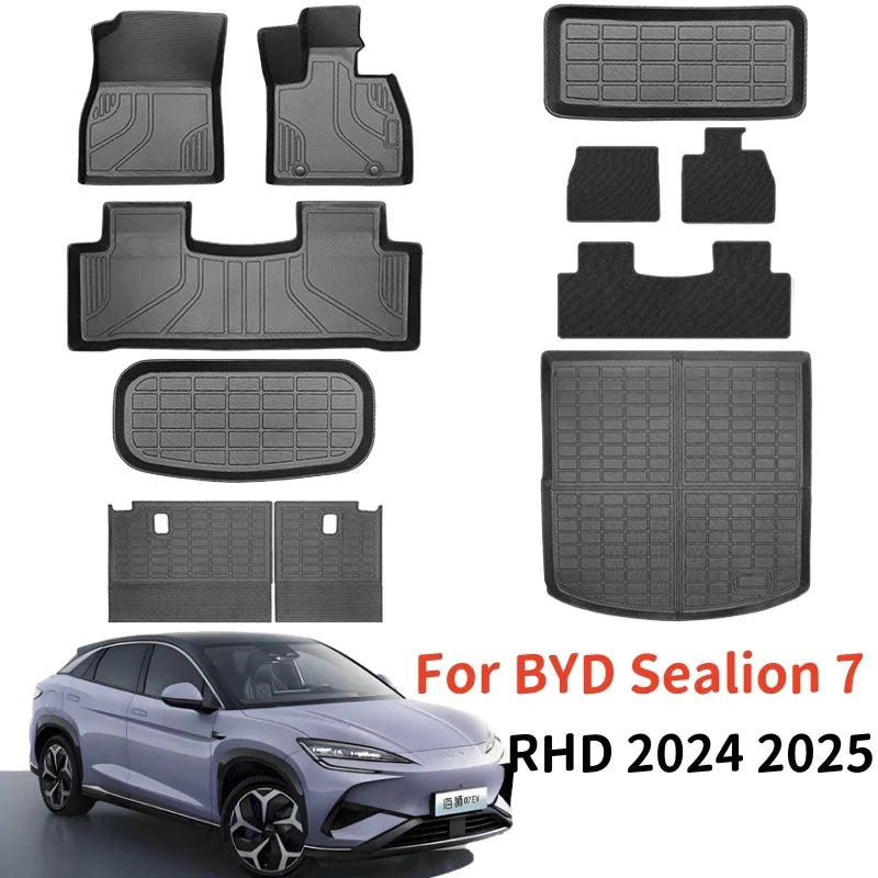 TPE All Weather Waterproof Car / Trunk / Frunk / Backrest Floor Mats (Only RHD) For BYD Sealion 7 - NeoBYD