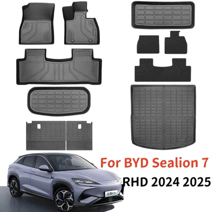 TPE All Weather Waterproof Car / Trunk / Frunk / Backrest Floor Mats (Only RHD) For BYD Sealion 7 - NeoBYD