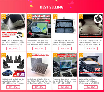 Trunk Organizer Box For BYD Sealion 6 / Seal U / Song Plus DM-i SUV Expand Storage Customized Large Capacity Spare Gap Filler