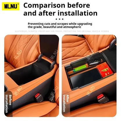 Center Console Precise Fit Divided Compartments ABS+Leather Pad Storage Box For BYD Sealion 7 - NeoBYD