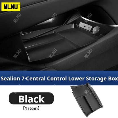Center Console Precise Fit Divided Compartments ABS+Leather Pad Storage Box For BYD Sealion 7 - NeoBYD