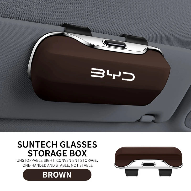 Car Visor Sunglasses / Glasses Case Holder for Car Visor for BYD