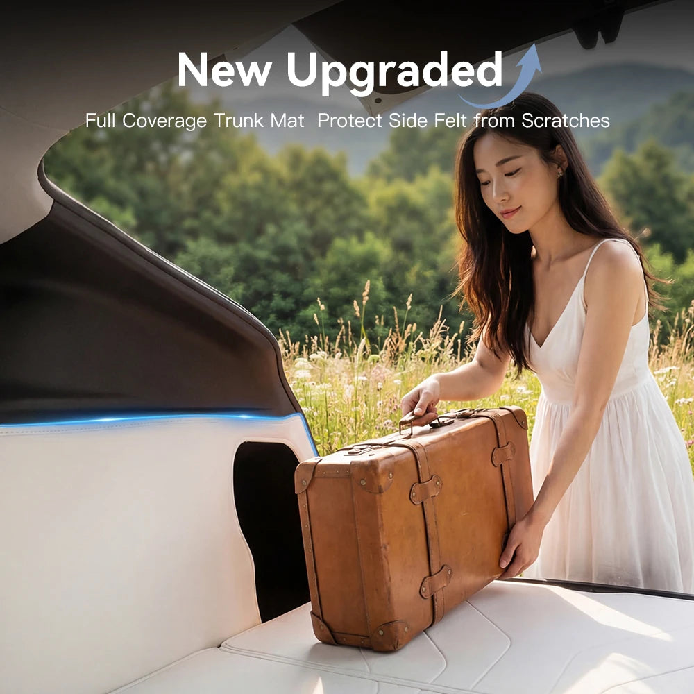 Premium Juniper Leather Trunk Mat for Tesla Model Y