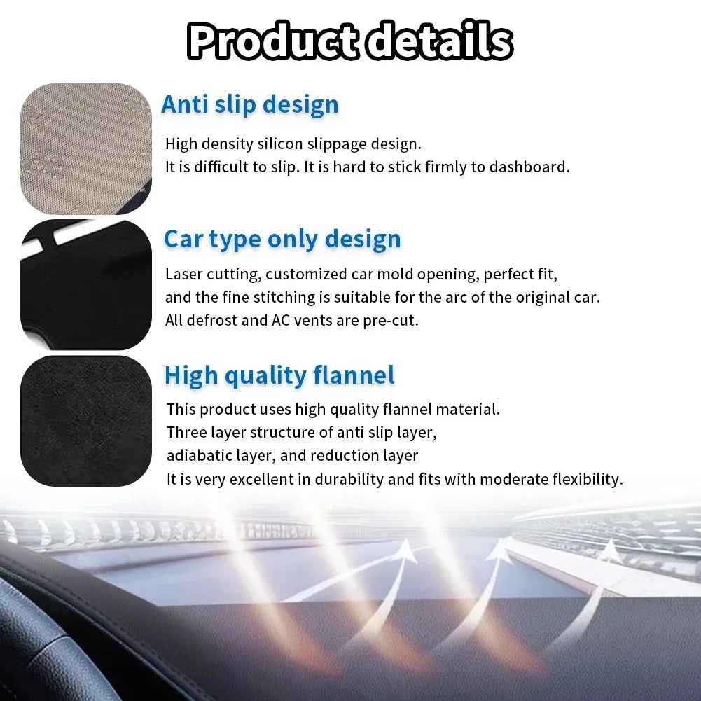 Dashboard Mat Sunshade Protective Carpet Car Cover Non-slip Pad For BYD Seal U / Sealion 6 - NeoBYD