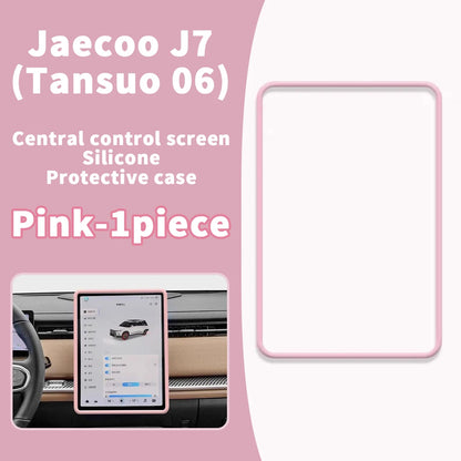 Car Screen Silicone Cover for Jaecoo J7 7 Chery Tansuo 06 2024 2025 2026 Accessories Screen Silicone Screen Protective Frame