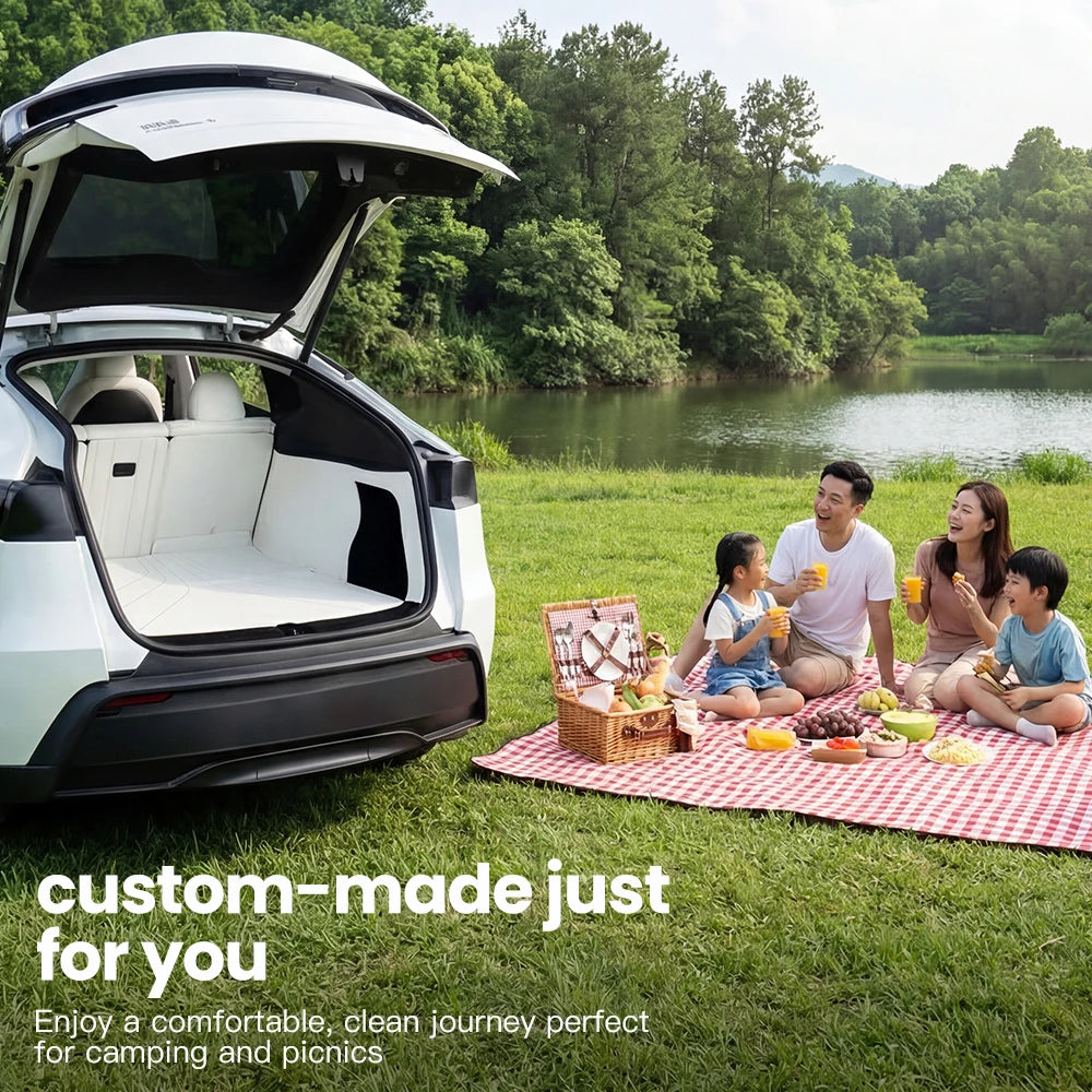 Premium Juniper Leather Trunk Mat for Tesla Model Y