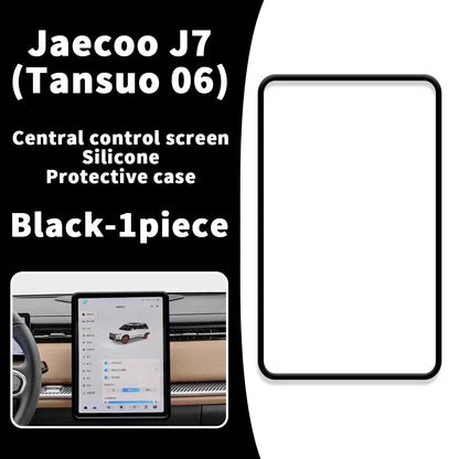 Car Screen Silicone Cover for Jaecoo J7 7 Chery Tansuo 06 2024 2025 2026 Accessories Screen Silicone Screen Protective Frame