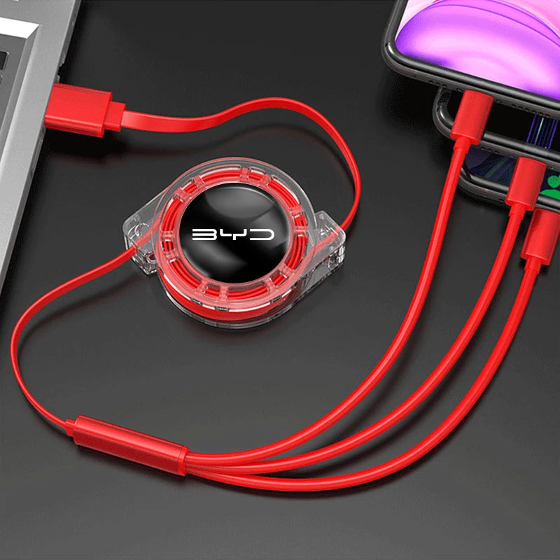 3 In 1 Fast Charger USB Data Cable For BYD - NeoBYD