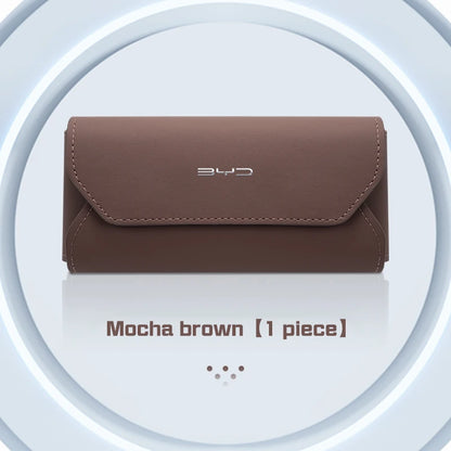 Leather Glasses / Sunglasses Case Clip Storage Box For BYD - NeoBYD