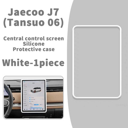 Car Screen Silicone Cover for Jaecoo J7 7 Chery Tansuo 06 2024 2025 2026 Accessories Screen Silicone Screen Protective Frame