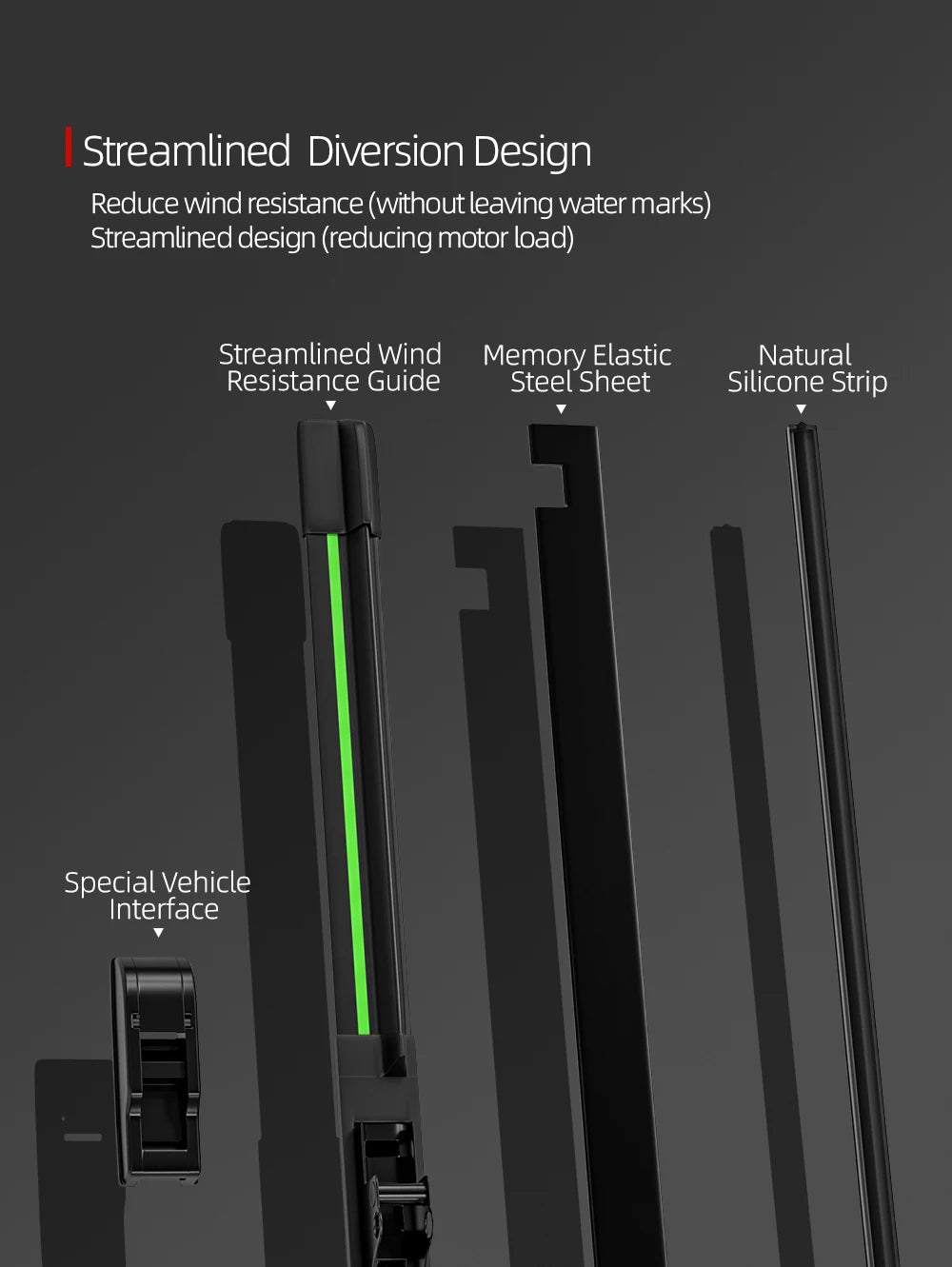 Front Windshield Wiper Blades For BYD Dolphin - 2 Pieces