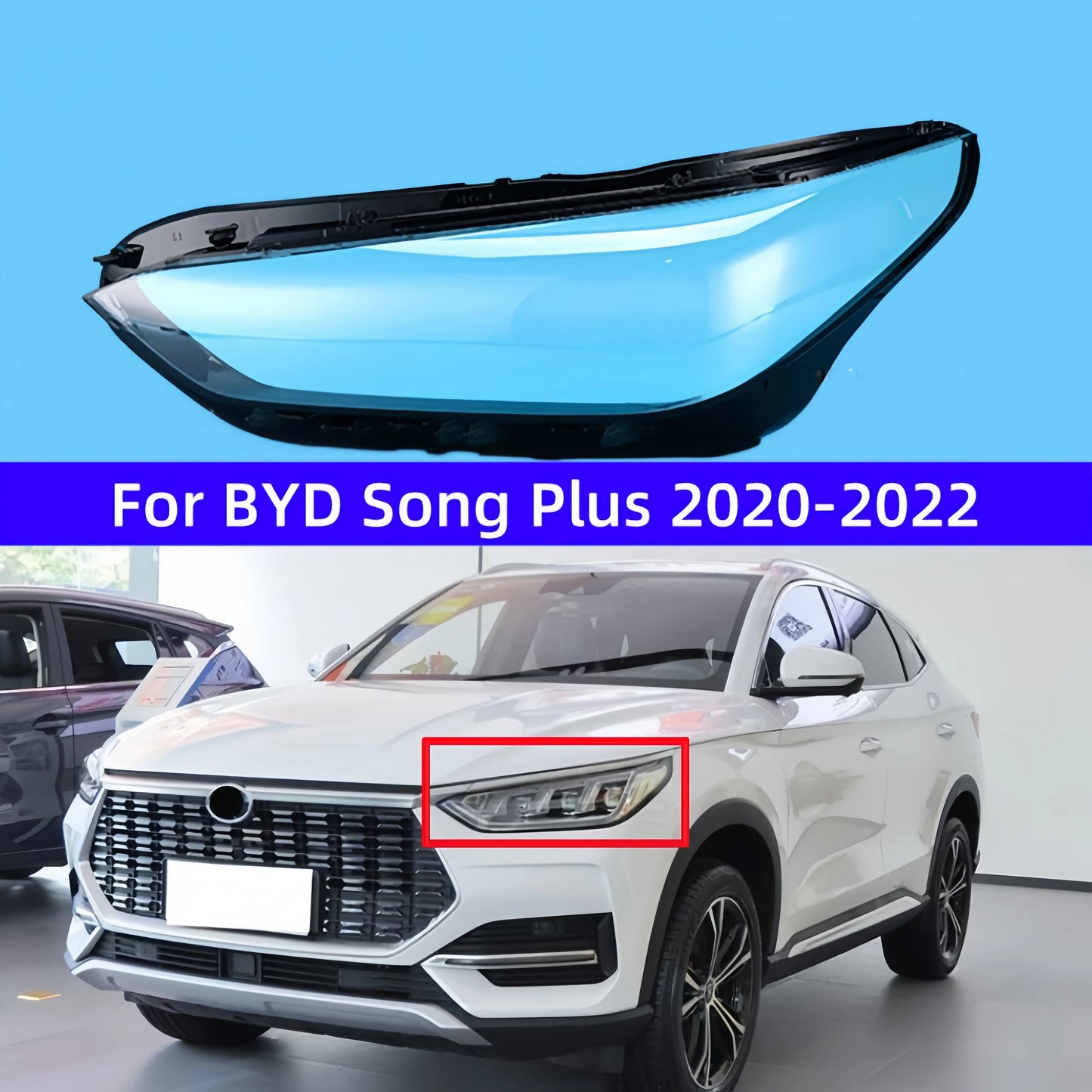 Replacement Transparent PC Lights Shell Protective Headlight For BYD Seal U / Sealion 6