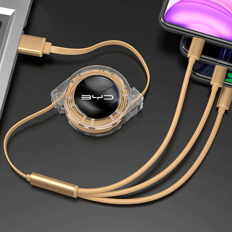 3 In 1 Fast Charger USB Data Cable For BYD - NeoBYD