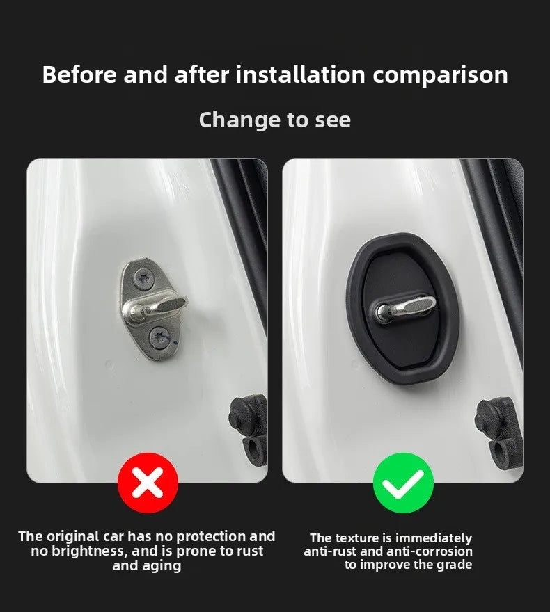 4 pcs Extendable Silicone Car Door Lock Covers Waterproof Rust-proof Protection For Chery Jaecoo J7 J8 2023 2024 2025 Auto