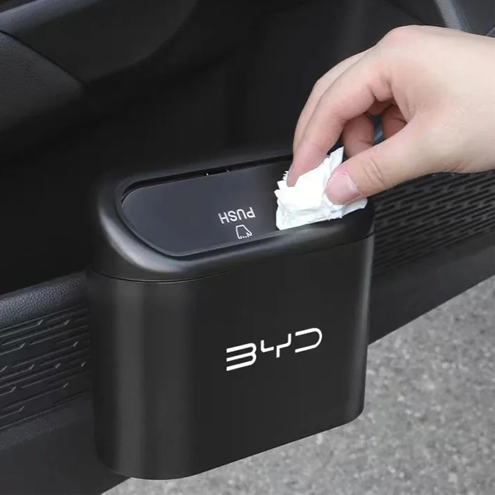 1PC Car Hanging Trash Bin Storage Box for BYD Atto 3 / Seal / Seagull / Dolphin / Act 3 / Tang F3 / E6 / Yuan / Song Plus S6