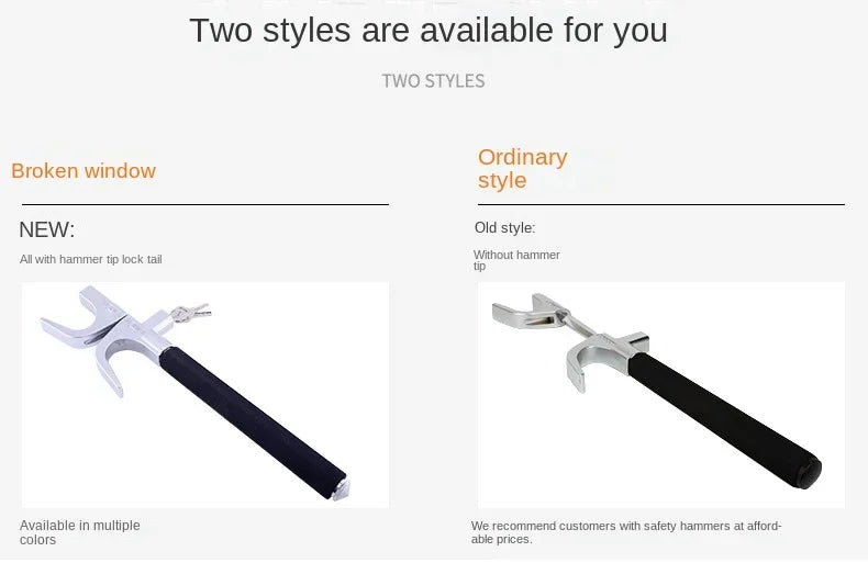 Car Steering Wheel Lock Anti-Theft Car Device Universal Fit Adjustable Length Clamp Double Hook Retractable Steering Lock With