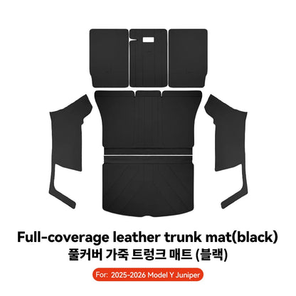 Premium Juniper Leather Trunk Mat for Tesla Model Y