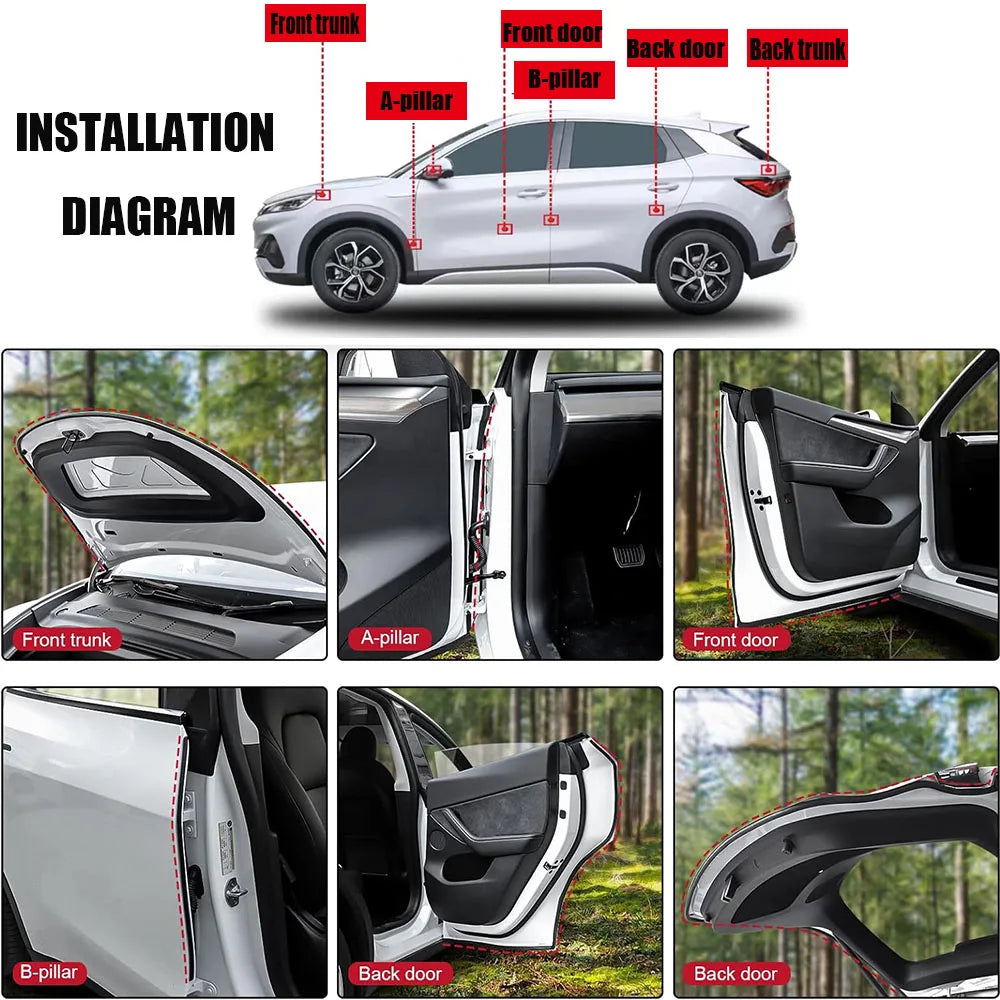 For BYD 2024 Song Plus DMI EV/Atto3 Yuan Plus Door Seal Sunroof Seal Wind Noise Reduction Kit BYD Atto3/Han 2022-2024 Accessorie