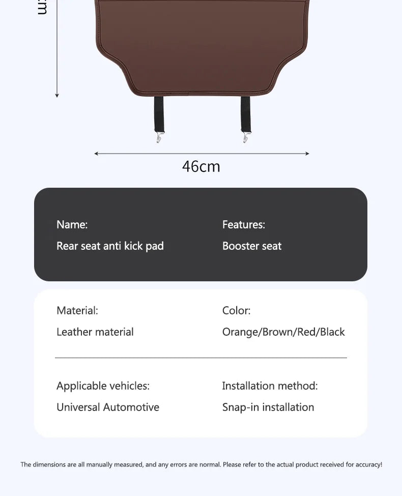 Car Seat Back Anti-Kick Leather Protective Pad For BYD - NeoBYD