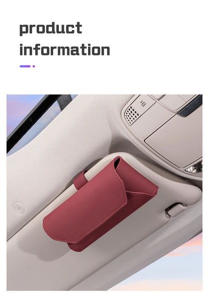 Leather Glasses / Sunglasses Case Clip Storage Box For BYD - NeoBYD