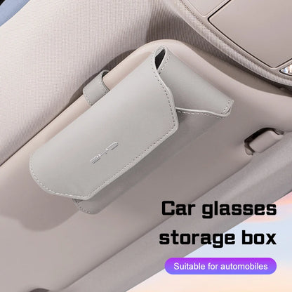 Leather Glasses / Sunglasses Case Clip Storage Box For BYD - NeoBYD