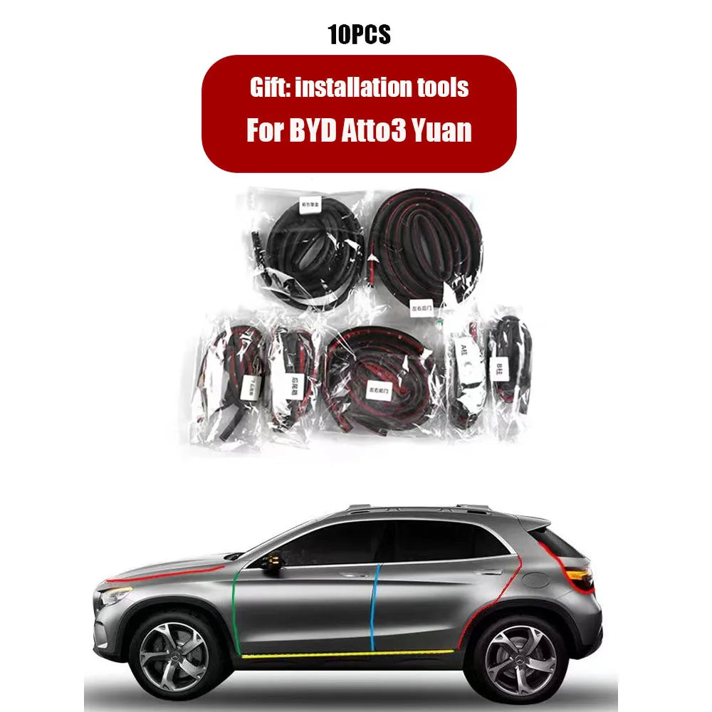 For BYD 2024 Song Plus DMI EV/Atto3 Yuan Plus Door Seal Sunroof Seal Wind Noise Reduction Kit BYD Atto3/Han 2022-2024 Accessorie