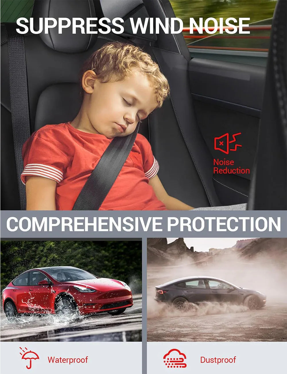 Door Seal Wind Noise Reduction Kit For BYD Seal U / Sealion 6 / Atto 2 / Seal - NeoBYD