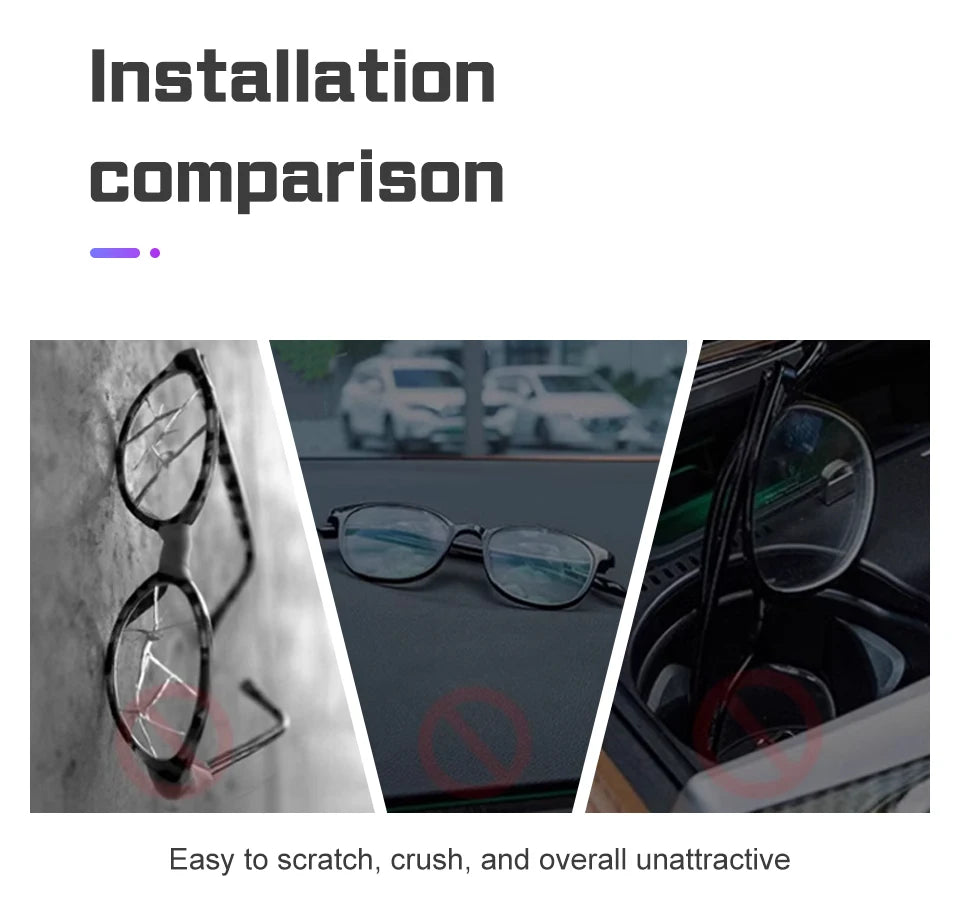 Leather Glasses / Sunglasses Case Clip Storage Box For BYD - NeoBYD