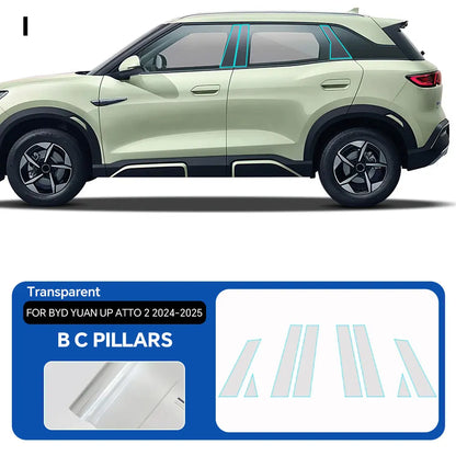 Pre-cut B C Pillars Paint Protection Film Headlight Rearview Mirror Clear Sticker Anti-Scratch For BYD Atto 2 - NeoBYD