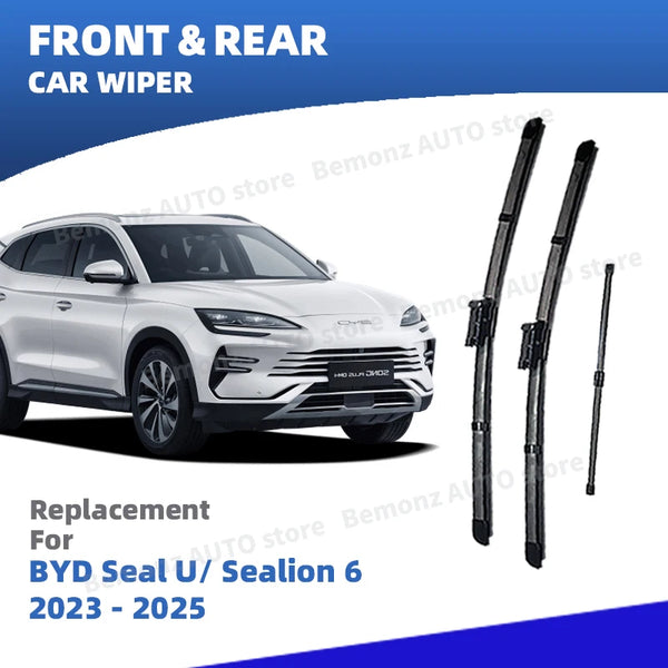 RHD Front Rear Windshield Wiper Blades For BYD Seal U SEALION 6 SA3 2022-2025 Song Plus Windscreen Window Brushes Accessories