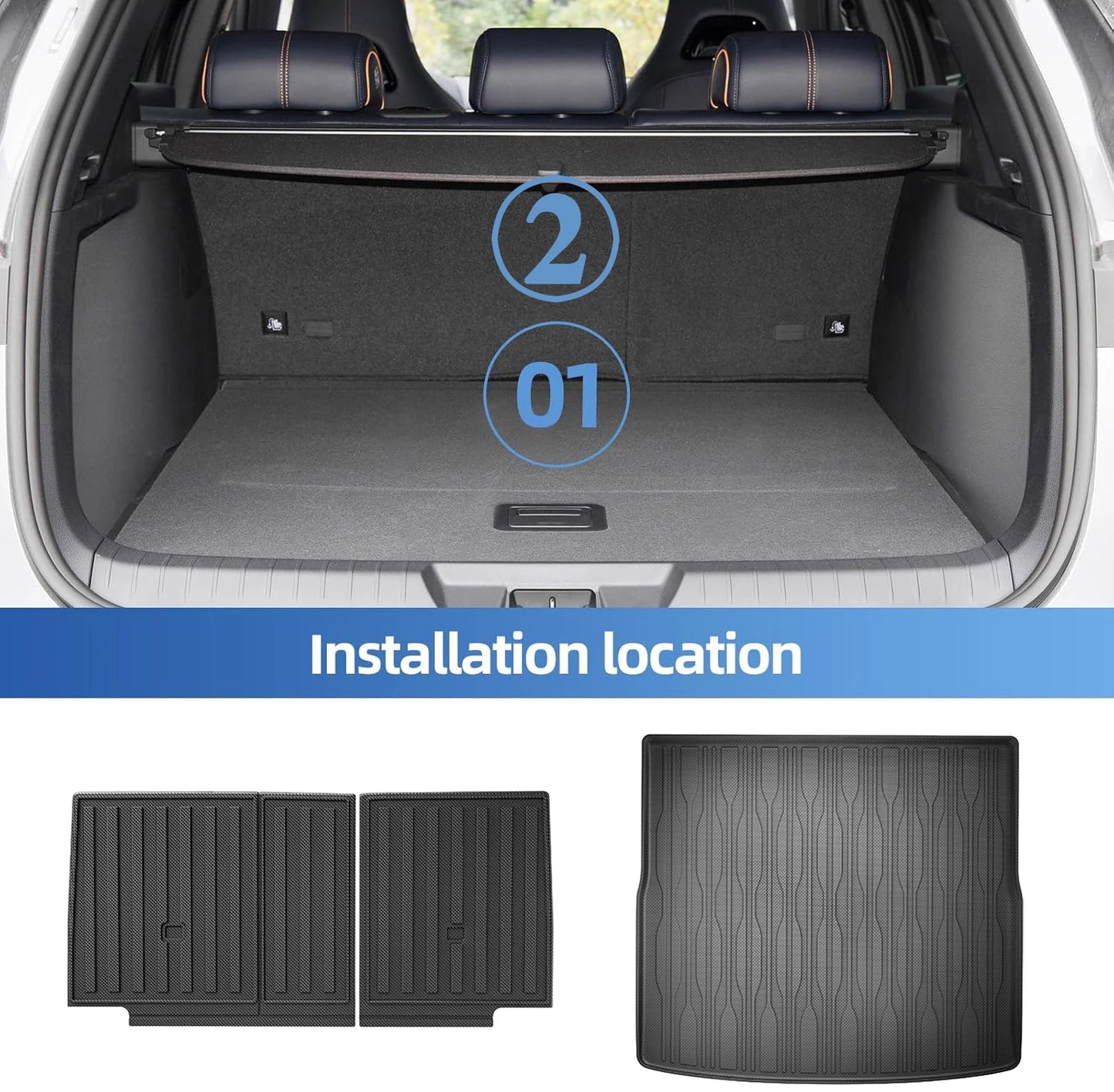 TPE Floor Mats and Cargo Liner, All Weather Floor Liners Trunk Mat LHD & RHD For BYD Seal U / Sealion 6