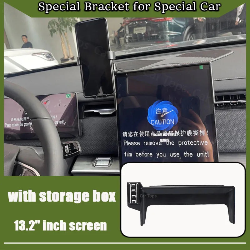 Mobile Phone Holder for Jaecoo J7 2025 2024 2023 13.2" Screen Base Car Wireless Charger Stand Gravity Mount Auto Accessories