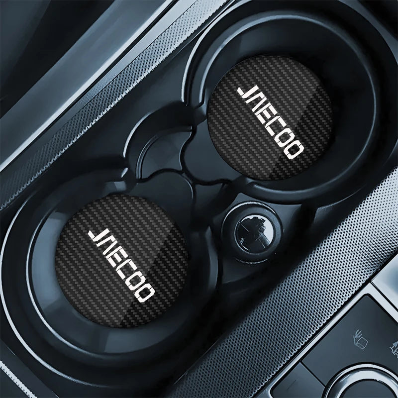 2Pcs Car Cup Holder Mat for Chery Jaecoo J7 J8 7 Phev 2025 2024 2023 Anti Slip Leather Water Cup Coasters Pads Accessories