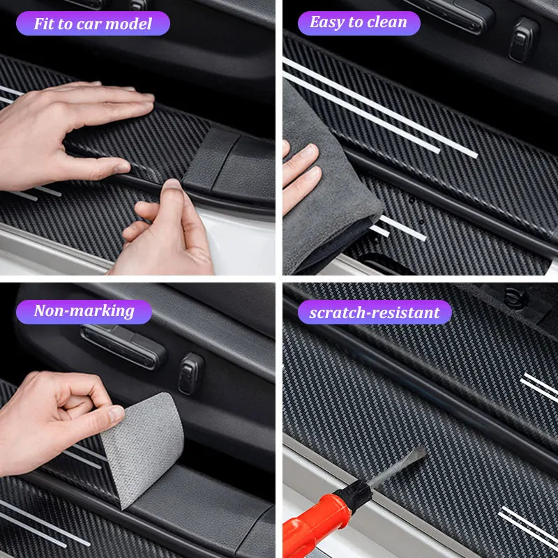 Car Door Threshold Protective Carbon Fibre Sticker For BYD - NeoBYD