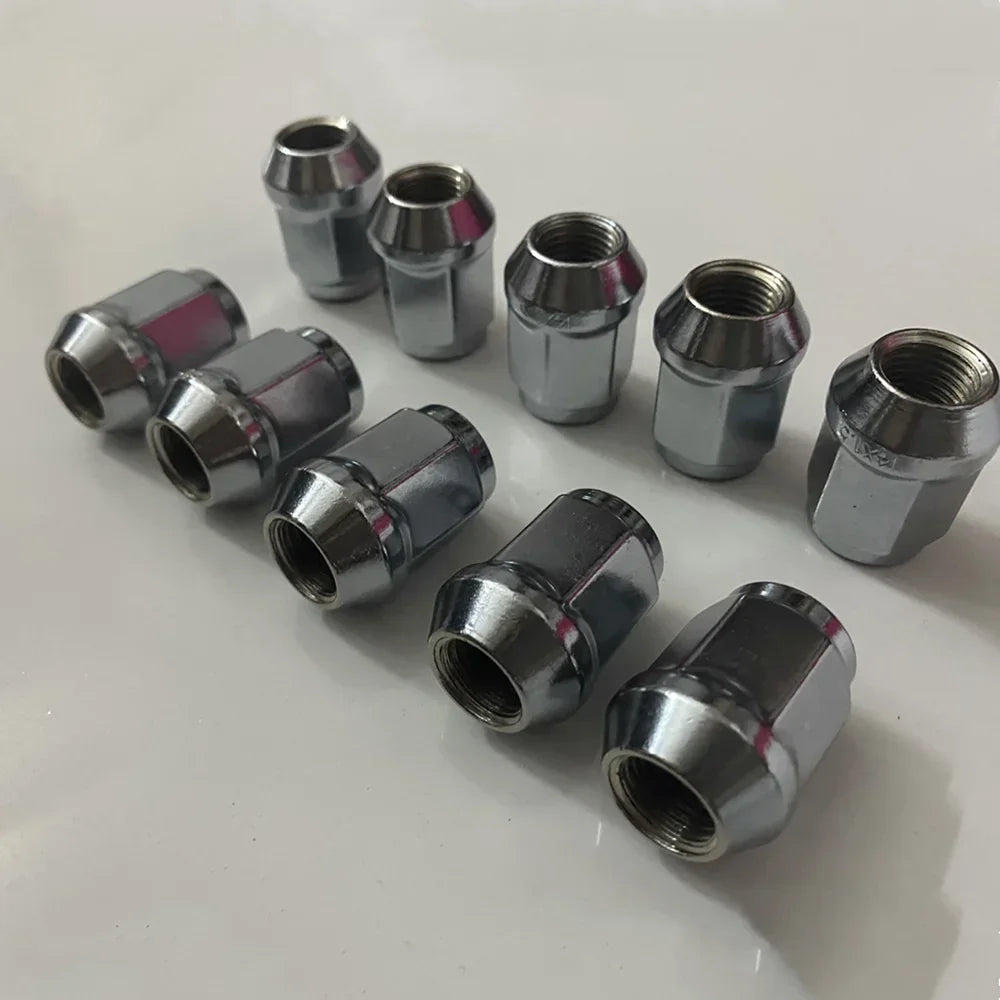 Car Wheel Nuts 19mm hex length 35mm M14x2.0 / M14x1.5 / M12x1.5 / M12x1.25 Chrome Closed End Lug Nuts - 5 or 10 Pieces - NeoBYD